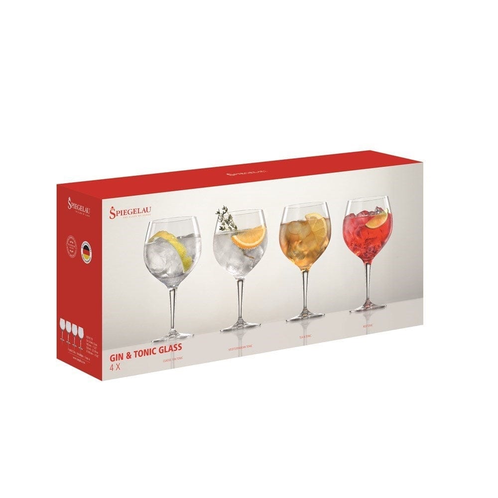 Spiegelau 4 Piece Crystal Gin & Tonic Glass Set 630ml